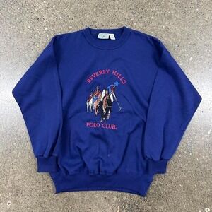 Vintage 90s Beverly Hills Polo-Club Designer Sweatshirt Big Pony (Size L)